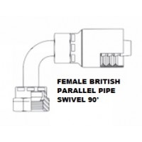 3/8 X 3/8 Female British Standard Pipe Parallel 90° 